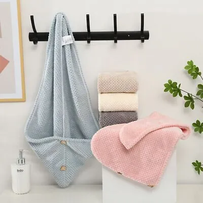 Quick Drying Towel Microfiber Shower Cap Hair Fast Drying Towel Bath Hair Cap • £5.49