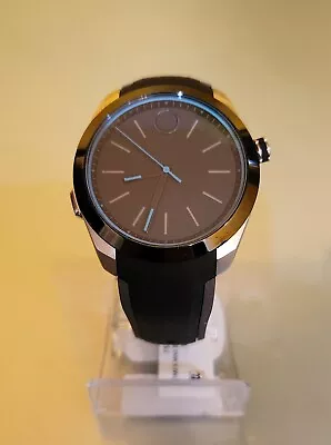 Movado Men's BOLD Connect Blue/Black Steel Silicone 45mm Watch 3660001 Time Only • $149