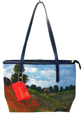 Signare ~ Shoulder Tapestry Tote Bag  Monet - Poppy Field  | Art College New! • $49.99