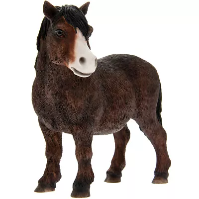 The Leonardo Collection Shetland Pony Horse Ornament Figurine Brown Cob Gift NEW • £14.95