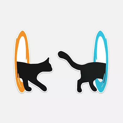 Portal Cat Sticker Vinyl Car Bumper Decal • $4.24