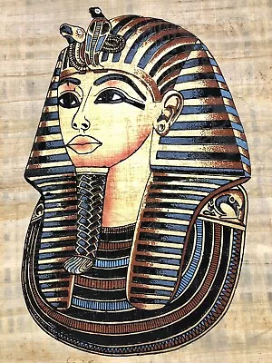 Rare  Authentic Hand Painted Ancient Egyptian Papyrus-The Legendary King Tut • $99