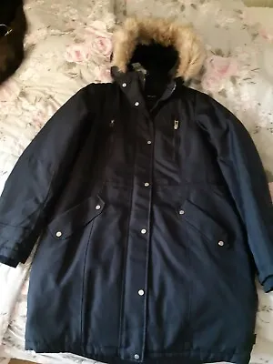 Ladies Navy Vero Moda Parka Coat Size Large BNWT • $34.85