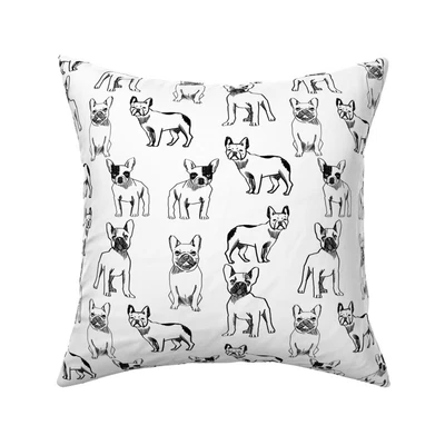 $46 • Buy French Bulldog Frenchie Pet Throw Pillow Cover W Optional Insert Spoonflower