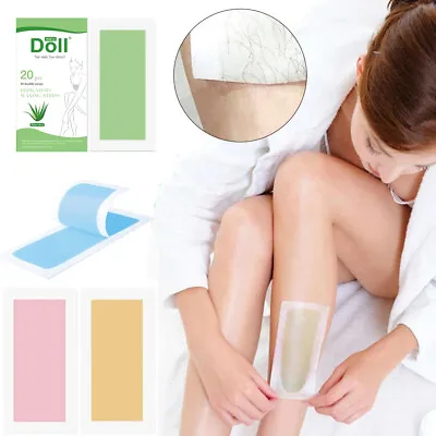 20Pcs Hair Removal Wax Strips Double Sided Cold Wax Paper Leg Body Face Useful • $6.20