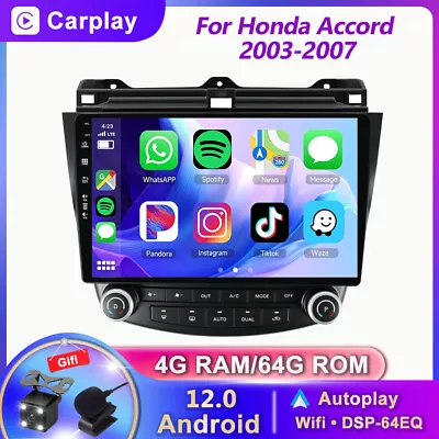 For Honda Accord 2003-2007 Android 12 Carplay Car GPS Stereo Radio Head Unit 64G • $323.99