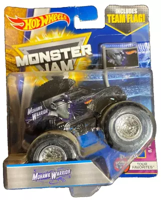 Monster Jam Mohawk Warrior With Team Flag~2017 Hotwheels Monster Truck • $14.95