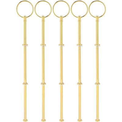 £16.79 • Buy 5 Wedding Metal Gold 3 Tier Cake Stand Center Handle Rods Fittings Kit N4U5