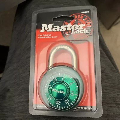 Master Lock 1530DCM Combination Lock Green  New School Locker Sealed • $9.99