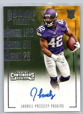 Jhurell Pressley 2016  Panini Contenders Football  RC Auto  #278 Green Bay • $1.95