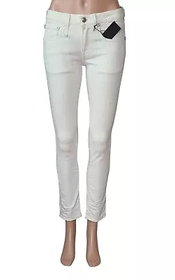 R13 NWT $315 Kate Skinny Jeans In White Orion Paint Splatter Sz 25 • $79