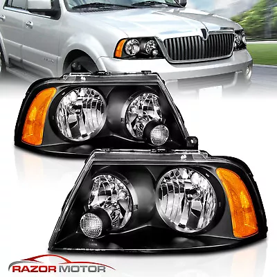 2003 2004 2005 2006 For Lincoln Navigator Factory Style Black Headlights Pair • $142.55