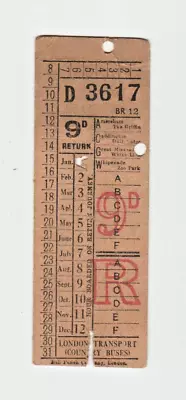 Bus Ticket London Transport Country Buses BR12  9d • £3.50