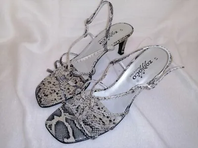 £23.99 • Buy Zodiaco Italian Leather Snake Skin Patent Heels | EU 41 | Great Dancing Shoes