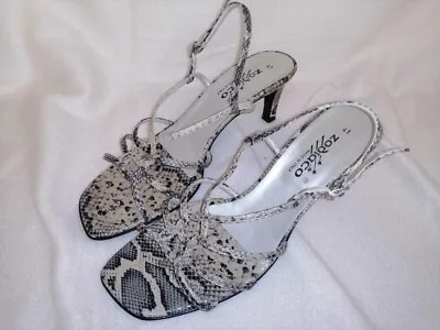 Zodiaco Italian Leather Snake Skin Patent Heels |Uk 7.5| Great Dancing Shoes • £12.99