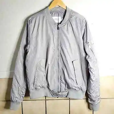 Eleven Paris Silver Grey  Suxy Bomber Jacket EUC • $35.50