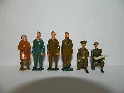 6 White Metal Lead Raf And British Soldiers • £5.99