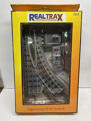Rail King O Scale Real Trax O-31 Operating Left Hand Switch Track 40-1004 • $89.95
