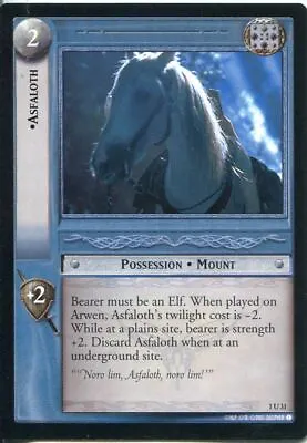 Lord Of The Rings CCG FotR Card 1.U31 Asfaloth • £2.19