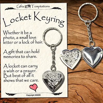 Locket Keyring - Gift For Mothers Day Daughter Sisters Granddaughters • £2.99