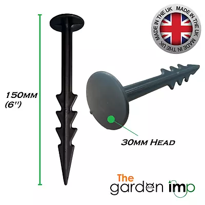 Heavy Duty Ground Cover Pegs 6  150mm Weed Control Membrane Fabric Fixing Anchor • £6.99
