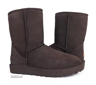 UGG Classic Short II Chocolate Suede Fur Boots Womens Size 10 -NEW- • $127.95