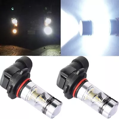 2X 9005 H10 HB3 LED Fog Light Driving Bulbs 100W CREE 6000K White DRL 9145 9140 • $9.99