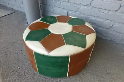 Vtg Mid Century Modern Hassock Foot Stool Cyprus Island Of Love Vinyl 50s/60s70s • $83.99