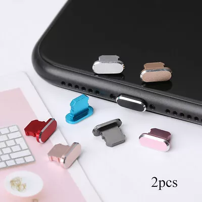 Dock Anti Dust Plug Metal Stopper For IPhone 12 11 Pro Max X XR Max 8 7 6S Plus • £6.32