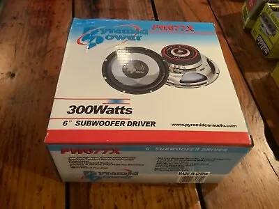 PYRAMID POWER 6” 300 Watt Car Audio Subwoofer Driver 4 Ohm Pw677x Sealed New! • $25.99