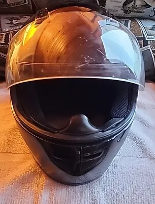 Full Face Vintage RETRO Daytona Gloss Black DOT  Motorcycle Helmet XL. • $20