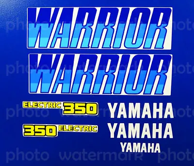 1987 - 2004 Warrior 350 Quad 7pc Blue Sticker Decals Graphics Autocollant YFM350 • $36.99