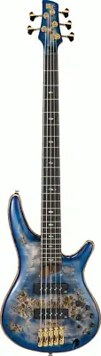 Ibanez SR2605 CBB Premium Electric 5-String Bass With Bag(Pgpbb) (Cerulean Blue  • $3797.95