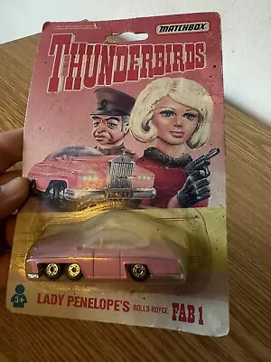 1992 Vtg Matchbox TB-005 Thunderbirds Lady Penelope’s Roll Royce FAB1 Car SEALED • £14.49