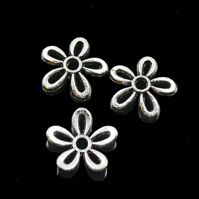 Wholesale 100Pcs Filigree Daisy Beads Spacers Charms Jewelry Making Findings • £3.79