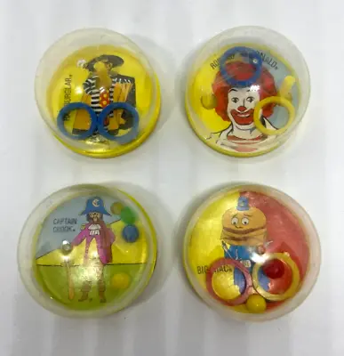 Set Of 4 Vintage 1979 Mcdonald's Ring Toss Dexterity Puzzle Happy Meal Toy Games • $24.99