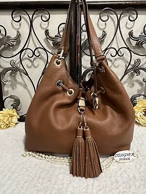 Authentic MICHAEL KORS Tassel Shoulder Bag GUC! Tan Brown • $69.99