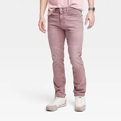 Men's Lightweight Slim Fit Jeans - Goodfellow & Co Light Red 32x34 • $14.99