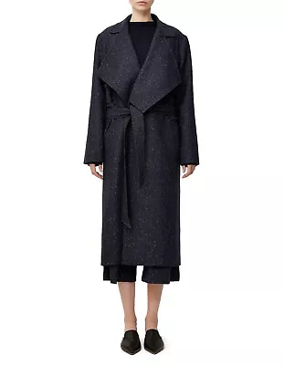 Viktoria Woods Norwegian Coat As New Navy Speckle Size 2 (10) Trench Wool • $260