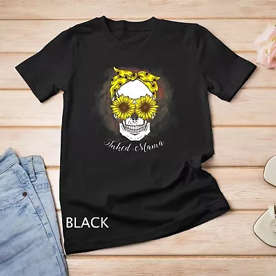 Inked Mama Inked Skull With Bandana Sunflower Tattoo Mom Day Unisex T-shirt • $16.99