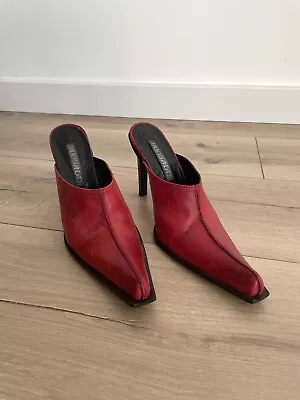 Rare Vintage Paulo Brandao Leather Heels Red • $155