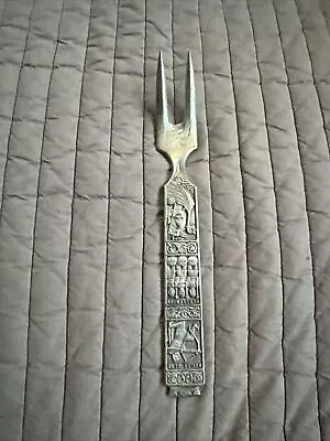 Vintage Pewter Heilag Olav Tinn Serving Utensil Fork Viking Norwegian • $16.85