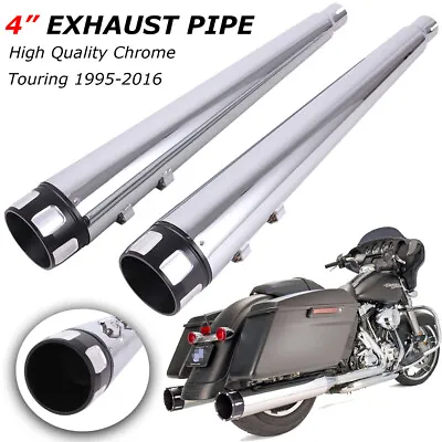 4  Megaphone Mufflers Exhaust Pipes Slip-On For Harley Touring Baggers 1995-2016 • $155.99