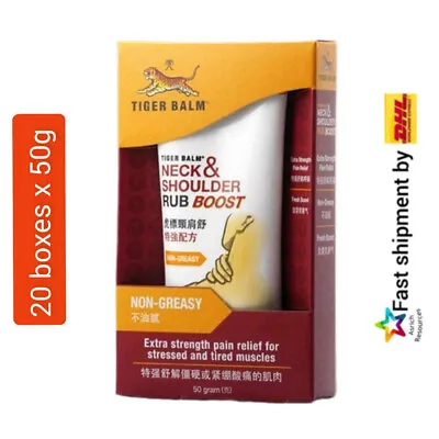 20 Packs X 50g Tiger Balm Neck & Shoulder Rub Boost Extra Strength Pain Relief • $199.90