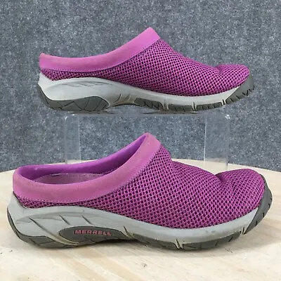 Merrell Shoes Womens 7 Encore Breeze Mule Clogs Pink Mesh Casual Comfort Slip On • $31.34