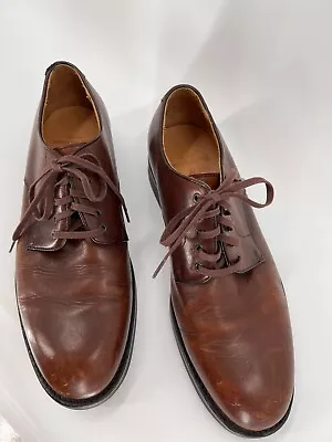 Polo By Ralph Lauren Shoes Mens 10 D Torrington Oxford Brown Leather Almond Toe • $40