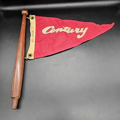 $276 • Buy Vintage Century Wood Boat Bow Flag With Pole 1940's-1950's