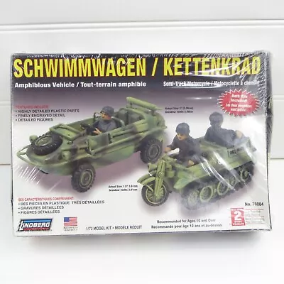 Wwii German Schwimmwagen / Kettenkrad - Lindberg 1/72 Model Kit - 76084 - Sealed • $10