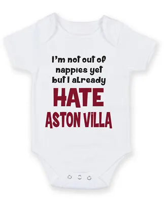 £5.99 • Buy Aston Villa Hate ROMPER BABY GROW BABY VEST GIFT PRESENT