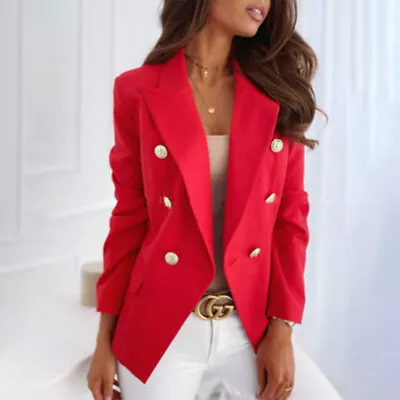 Women Slim Blazer Work OL Jacket Long Sleeve Outwear Coat Formal Suit Plus Size  • £18.99